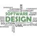 A word cloud with the words software design written in it.