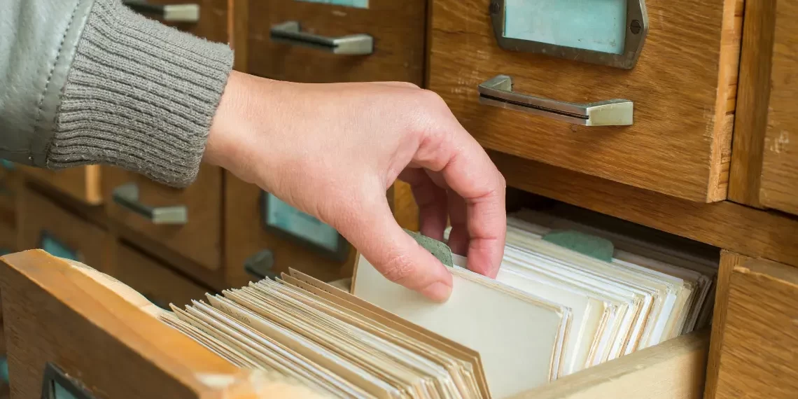 Organizing a filing cabinet