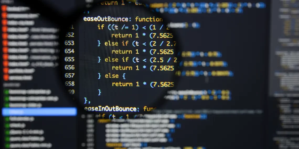 Blurry JavaScript code, representing the need for clarity in interviews
