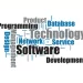 Word cloud featuring modern software development key terms.