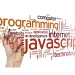 Word cloud of web development and programming terms with a focus on JavaScript.