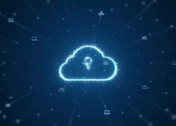Cloud technology representing OneDrive integration with React and Microsoft Graph API
