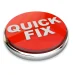 Quick Fix button symbolizing urgent WordPress code and database updates