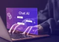 Person using Chat AI platform representing Generative Engine Optimization concept
