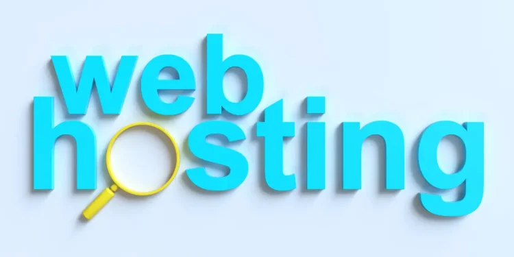 Illustration of the words 'web hosting' with the 'O' represented by a magnifying glass - a guide on hosting multiple websites on VPS