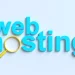 Illustration of the words 'web hosting' with the 'O' represented by a magnifying glass - a guide on hosting multiple websites on VPS