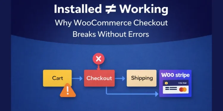 WooCommerce checkout flow breaking despite Stripe and shipping plugins being installed