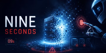 AI agent deleting a production server and its backups within nine seconds