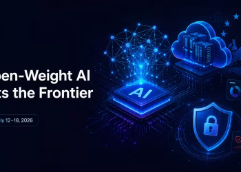 Featured image for a WebDevStory blog post about open-weight AI, sovereign cloud infrastructure, accountable coding, and cybersecurity